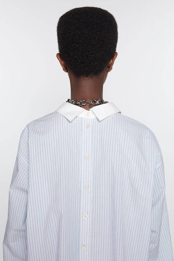 Acne Studios Gestreiftes Hemd mit Knopfleiste Tiefpreis
