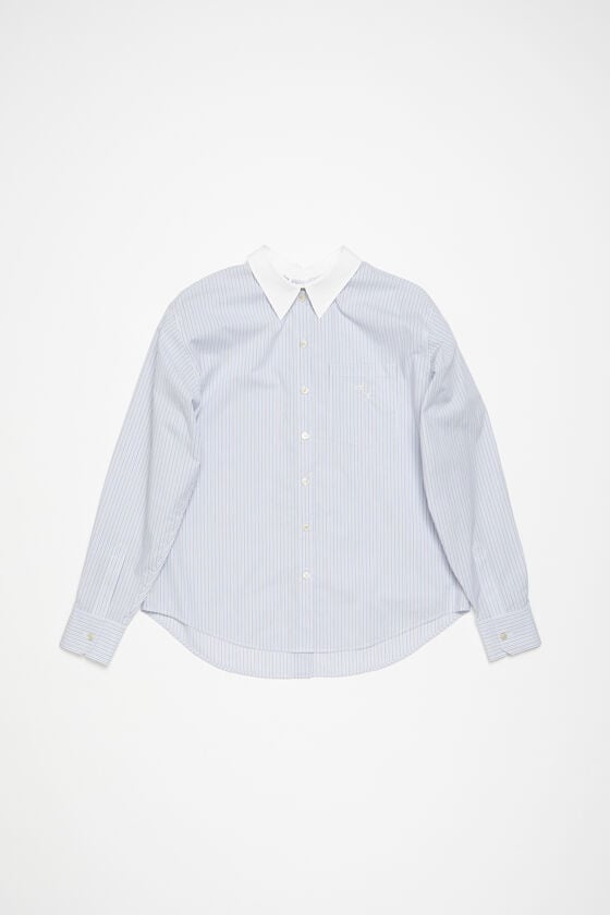 Acne Studios Gestreiftes Hemd mit Knopfleiste Tiefpreis