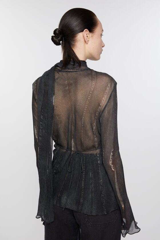Acne Studios Bluse aus Crêpe mit Schal Super Sparpreis