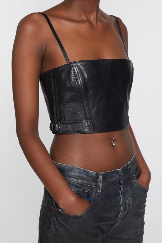 Acne Studios Leather bustier top Laufsteg-Show Nur für heute