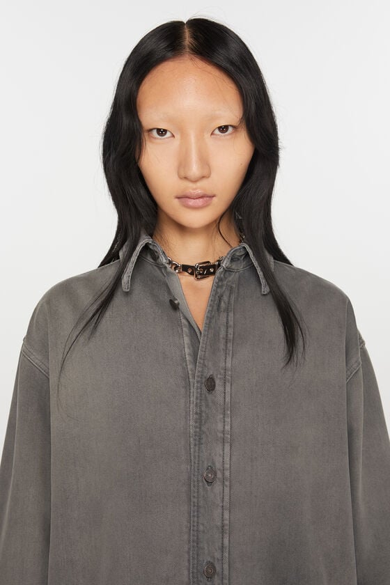 Acne Studios Jeanshemd in lockerer Passform Black Friday Preise