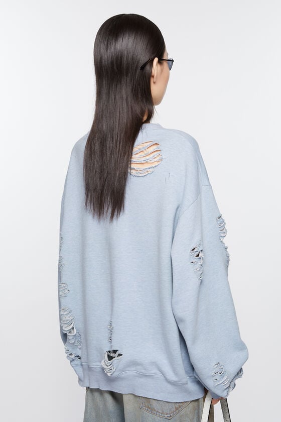 Acne Studios Pullover mit Logoprint im Used-Look Günstiger Verkauf