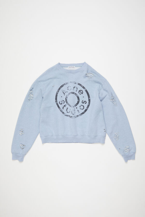 Acne Studios Pullover mit Logoprint im Used-Look Günstiger Verkauf