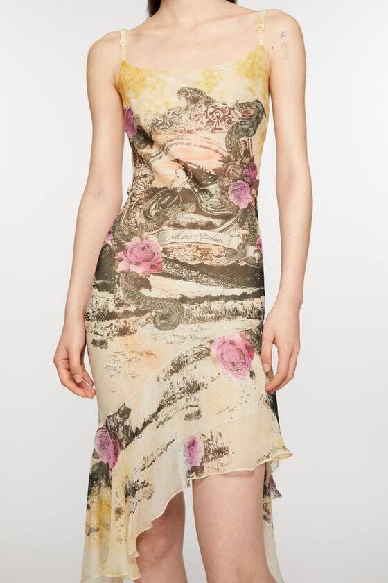 Acne Studios Bedrucktes Trägerkleid Weihnachtsangebot