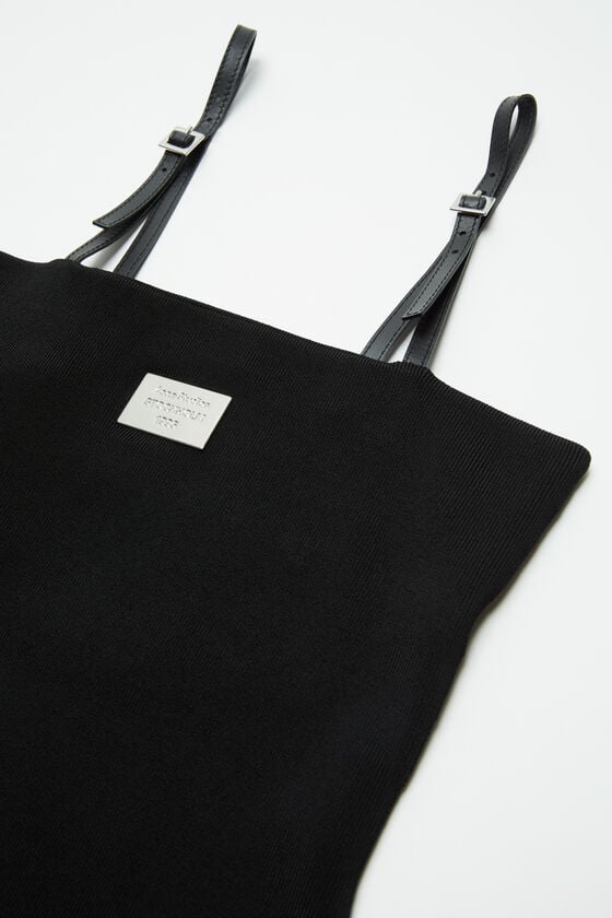 Acne Studios Trägerkleid mit Logo Saisonale Angebote