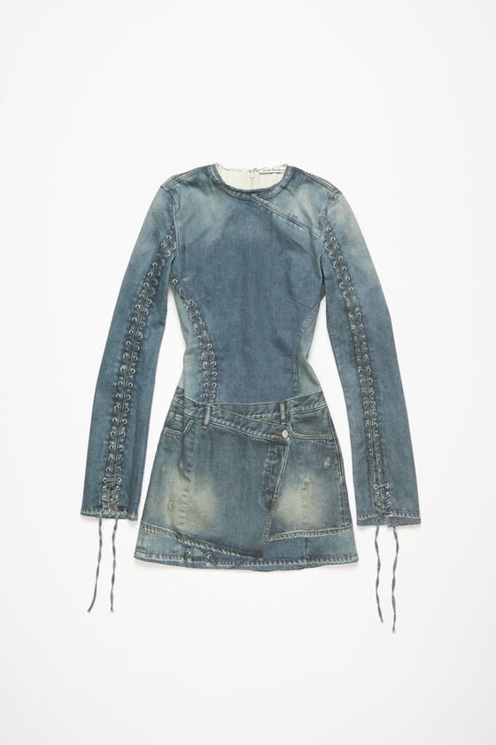 Acne Studios Bedrucktes Kleid VIP-Rabatte