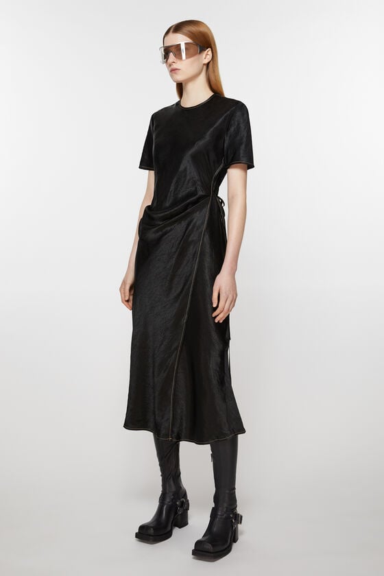 Acne Studios Wickelkleid aus Satin Kostenlose Rückgabe