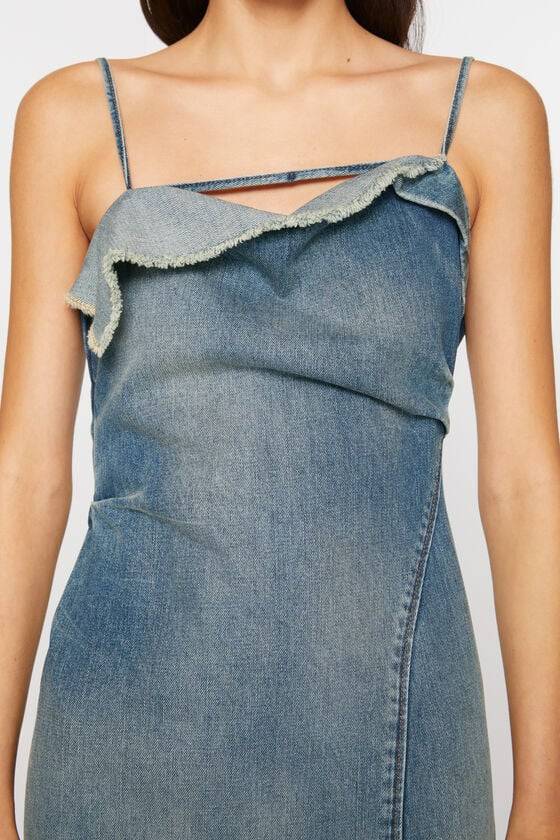 Acne Studios Jeanskleid mit Rüschen Begrenzte Freigabe