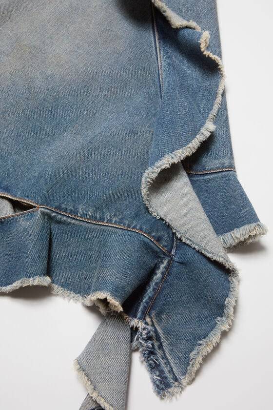 Acne Studios Jeanskleid mit Rüschen Begrenzte Freigabe