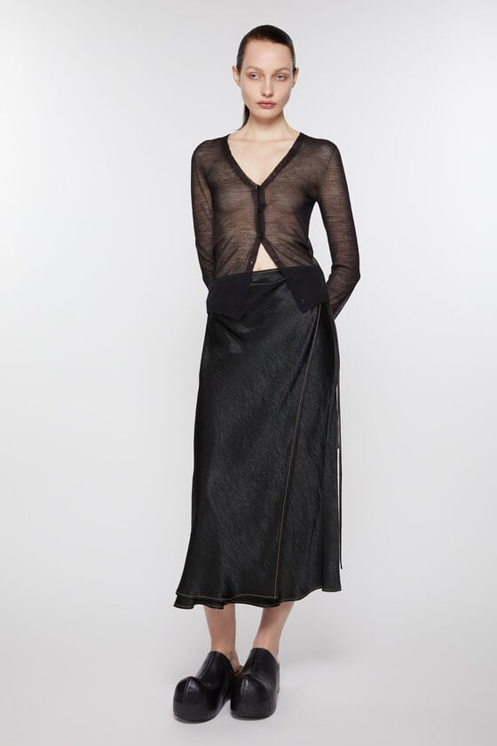 Acne Studios Wickelrock aus Satin Weihnachtsangebot