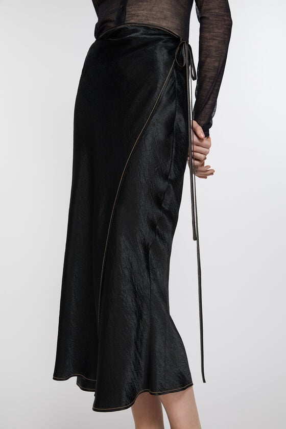 Acne Studios Wickelrock aus Satin Weihnachtsangebot