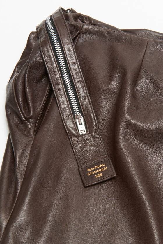 Acne Studios Leather zipper tape skirt Laufsteg-Show Jubiläumsangebot