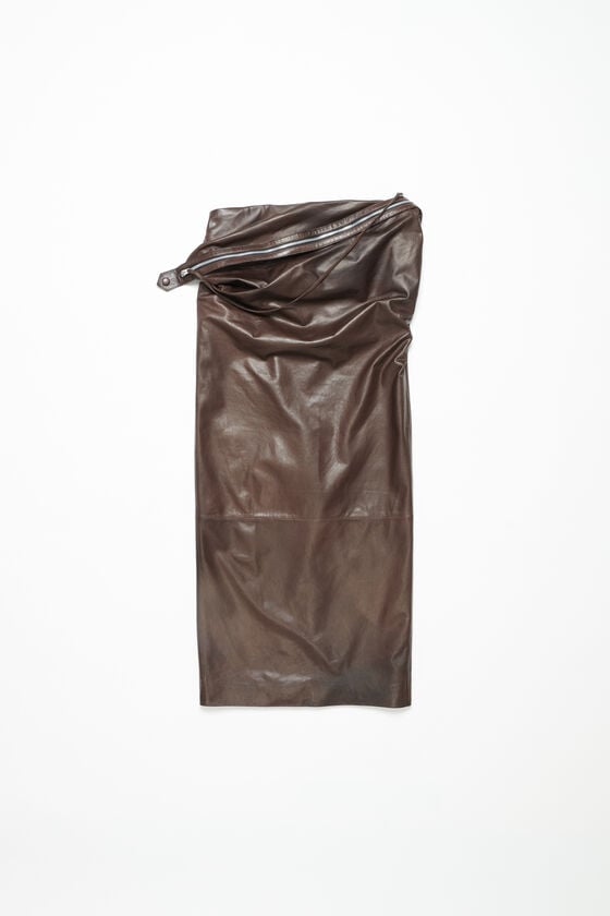 Acne Studios Leather zipper tape skirt Laufsteg-Show Jubiläumsangebot