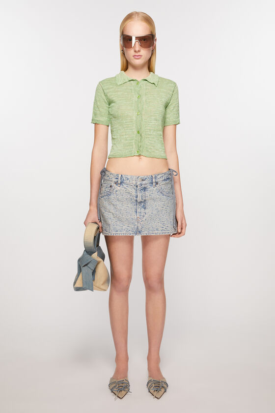 Acne Studios Denim-Minirock mit Monogramm Zeitlich begrenztes Angebot