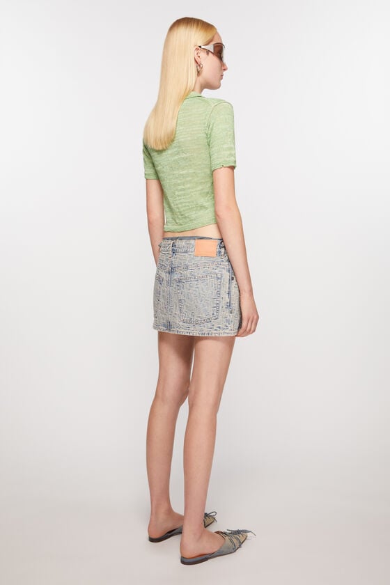 Acne Studios Denim-Minirock mit Monogramm Zeitlich begrenztes Angebot