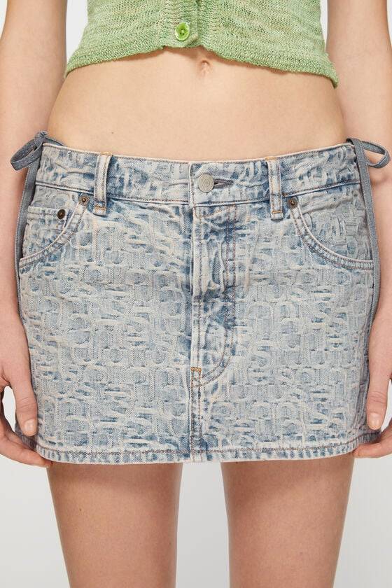 Acne Studios Denim-Minirock mit Monogramm Zeitlich begrenztes Angebot