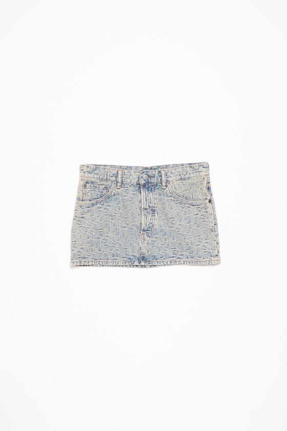 Acne Studios Denim-Minirock mit Monogramm Zeitlich begrenztes Angebot
