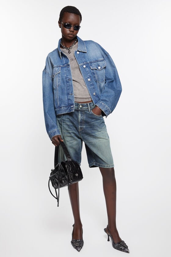 Acne Studios Denim-Shorts mit lockerer Passform VIP-Rabatte