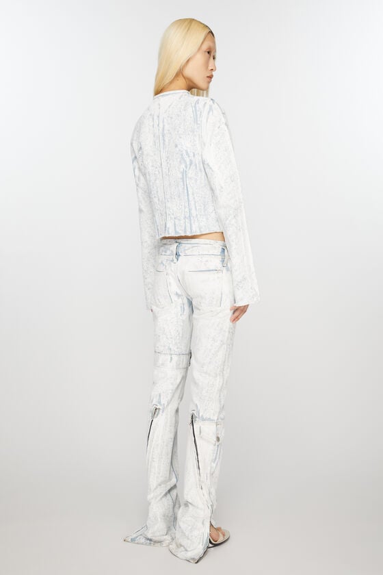 Acne Studios Bedruckte Jeans – Slim Fit Laufsteg-Show Schlussverkauf