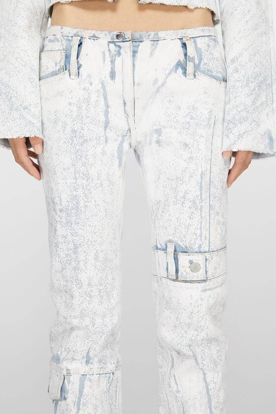 Acne Studios Bedruckte Jeans – Slim Fit Laufsteg-Show Schlussverkauf