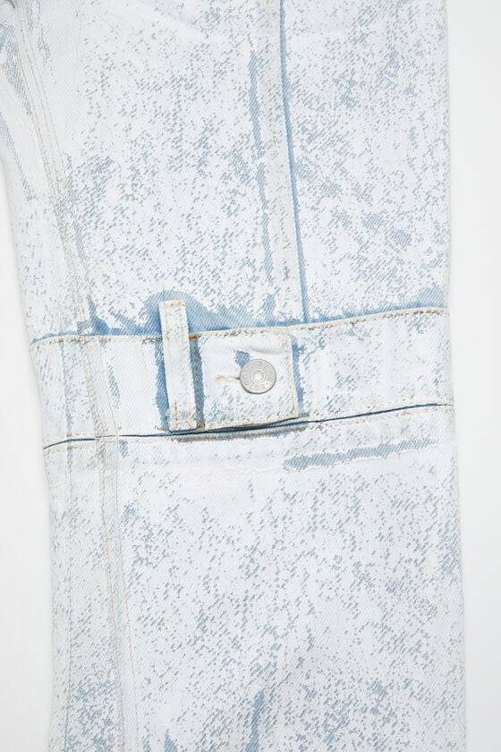 Acne Studios Bedruckte Jeans – Slim Fit Laufsteg-Show Schlussverkauf
