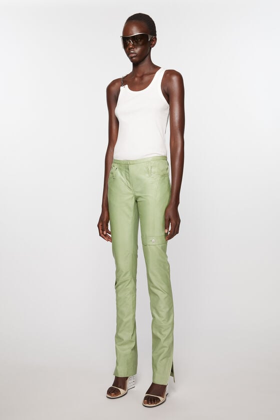 Acne Studios Lederhosen Laufsteg-Show Fabrikverkauf