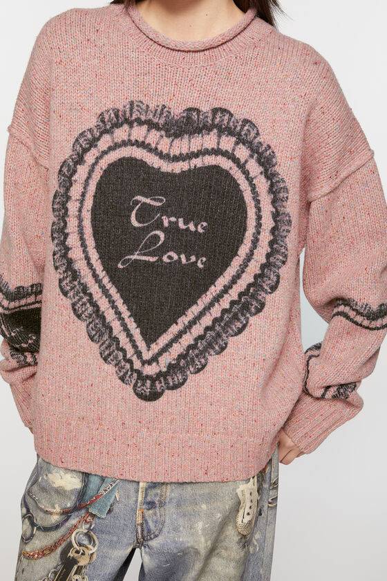 Acne Studios Bedruckter Pullover aus Wollmischung Sonderangebot