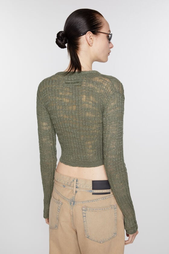 Acne Studios Strickjacke aus breitem Rippstrick Cyber Monday