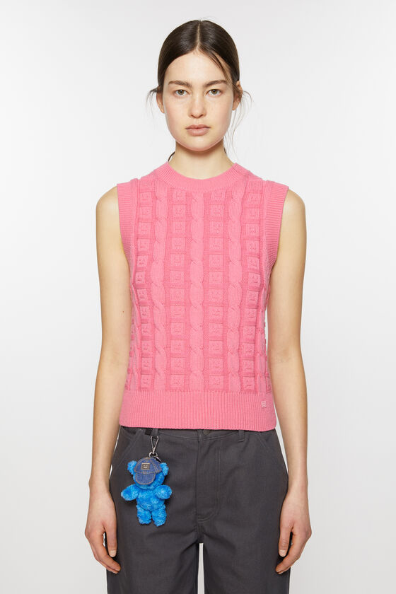 Acne Studios Ärmelloser Zopfstrickpullover Unisex Neueste Mode