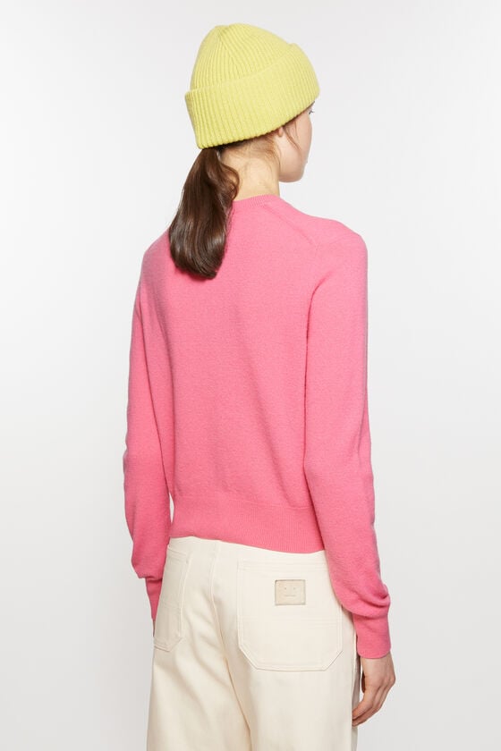 Acne Studios Verzierte Face-Logo-Strickjacke Zeitlich begrenztes Angebot