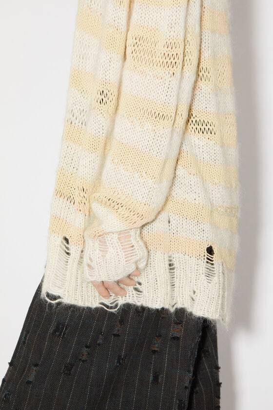 Acne Studios Gestreifter Cardigan im Used-Look Sonderangebote