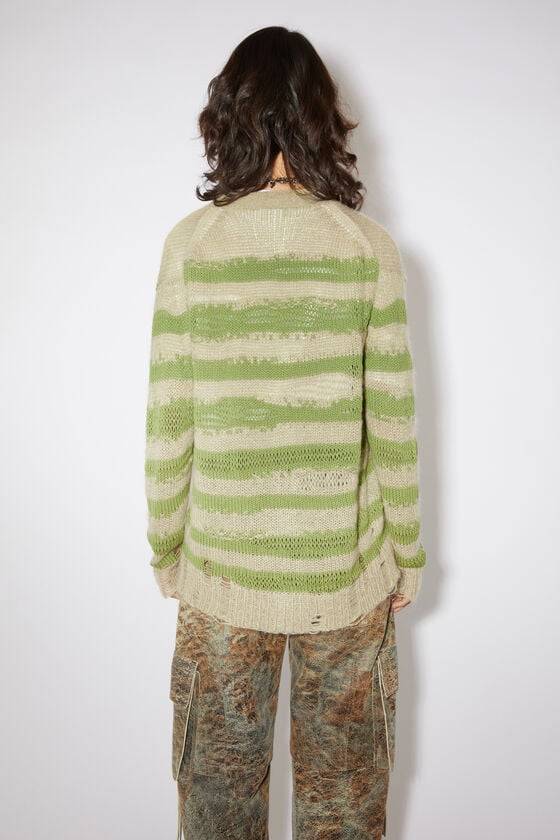 Acne Studios Distressed stripe cardigan Riesige Ersparnisse