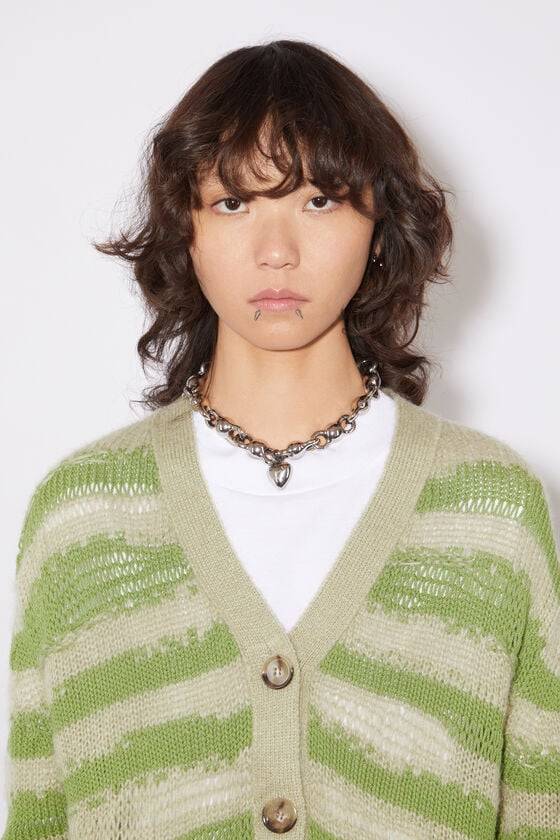 Acne Studios Distressed stripe cardigan Riesige Ersparnisse
