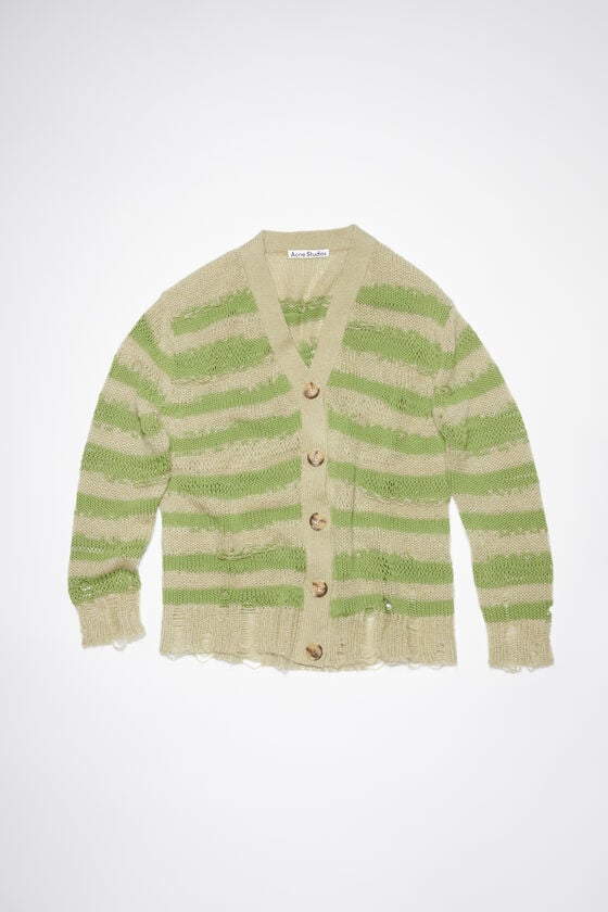 Acne Studios Distressed stripe cardigan Riesige Ersparnisse