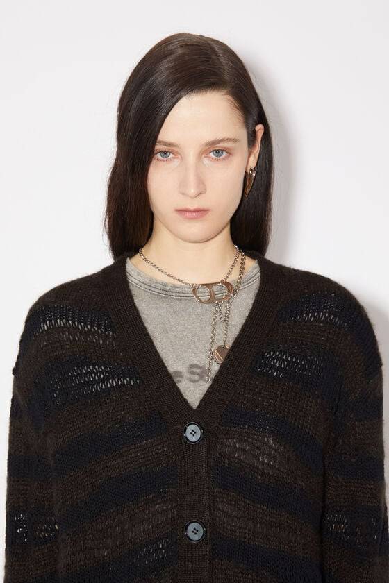 Acne Studios Gestreifter Cardigan im Used-Look Letzte 3 Tage