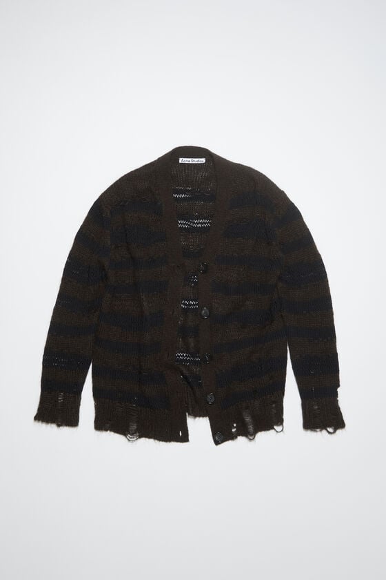 Acne Studios Gestreifter Cardigan im Used-Look Letzte 3 Tage