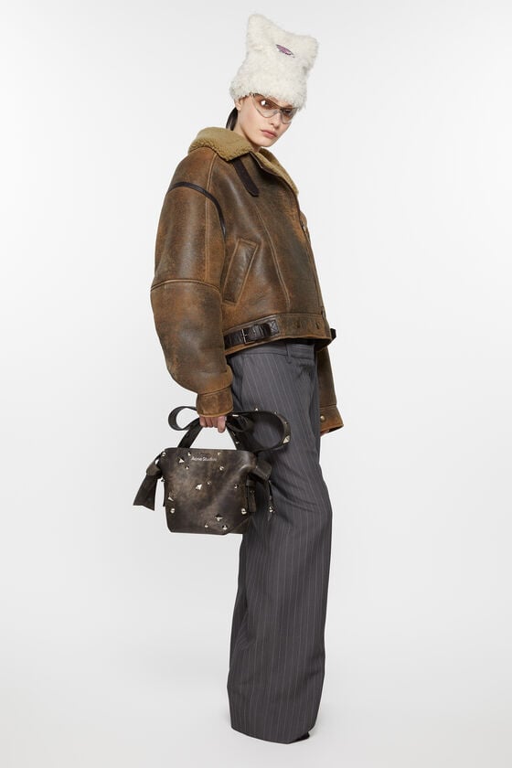 Acne Studios Lederjacke mit Shearling Nur noch ein Tag übrig