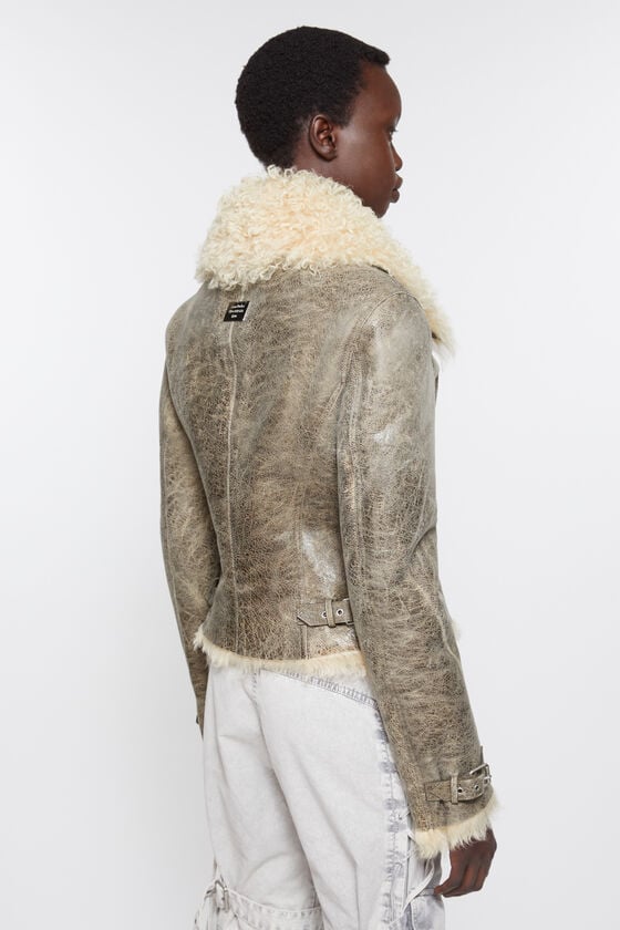 Acne Studios Lederjacke mit Shearling Fabrikladen