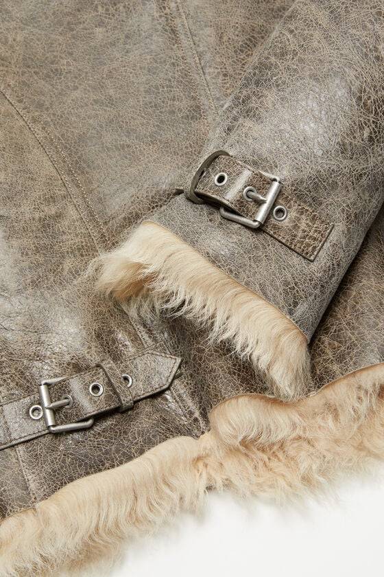 Acne Studios Lederjacke mit Shearling Fabrikladen