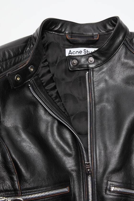 Acne Studios Bikerjacke aus Leder Verkauf