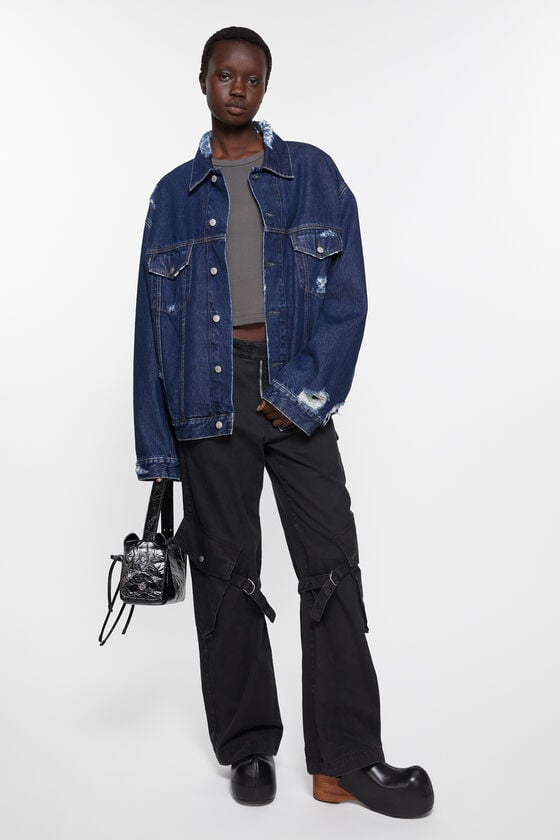 Acne Studios Jeansjacke im Distressed-Look - Entspannte Passform Schlussverkauf