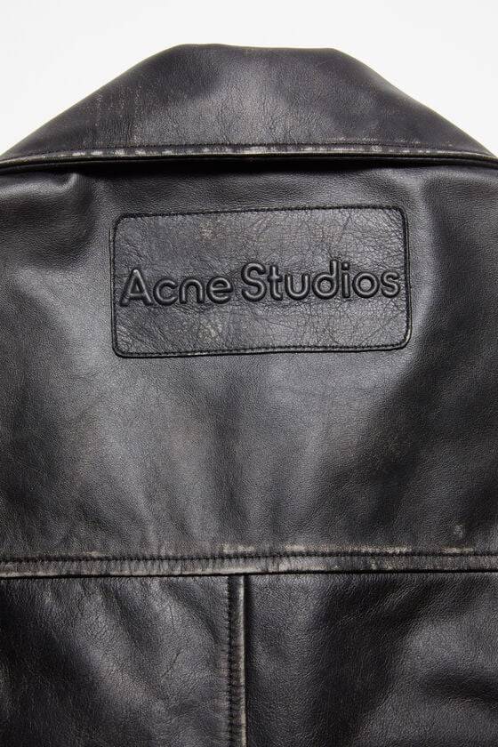 Acne Studios Bikerjacke aus geschliffenem Leder Rabatt