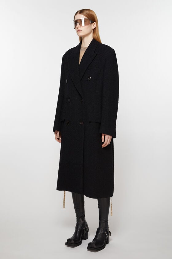 Acne Studios Zweireihiger Wollmantel Großer Ausverkauf