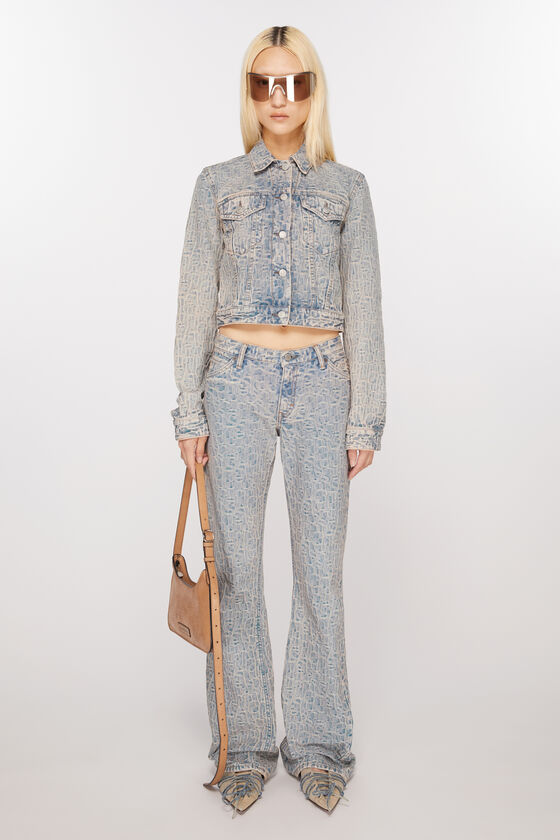 Acne Studios Jeansjacke mit Monogramm – Taillierte Passform Preisnachlass