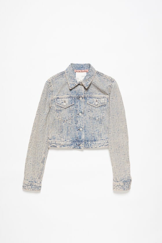 Acne Studios Jeansjacke mit Monogramm – Taillierte Passform Preisnachlass