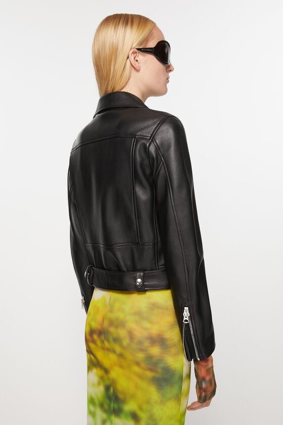 Acne Studios Bikerjacke aus Leder Vatertagsangebot