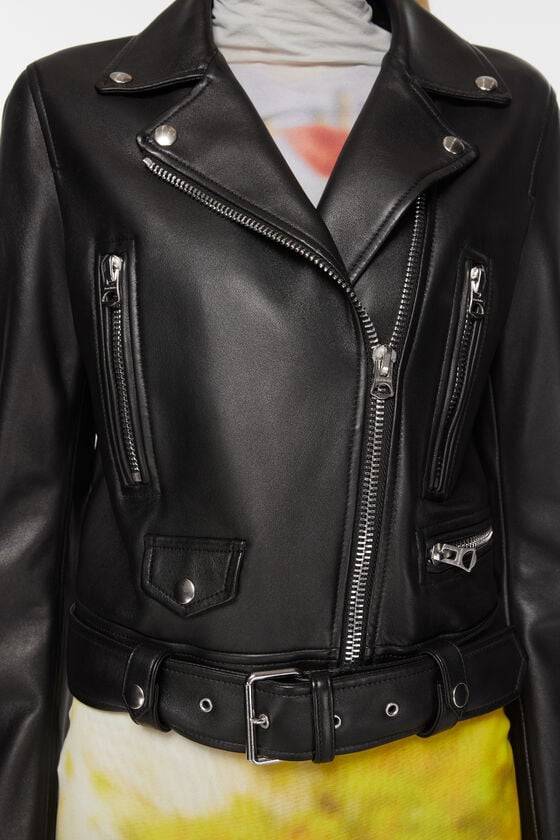 Acne Studios Bikerjacke aus Leder Vatertagsangebot