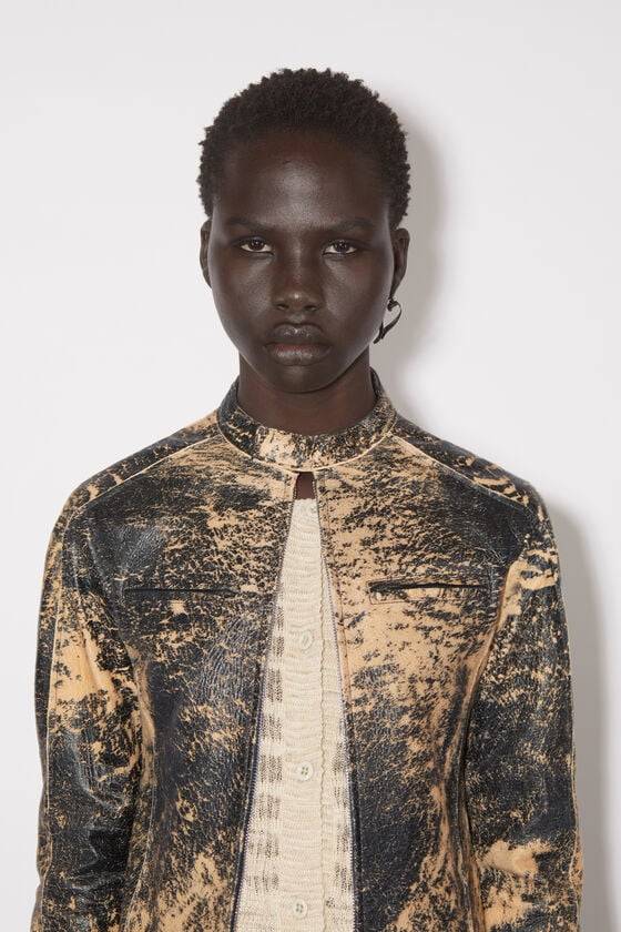 Acne Studios Bikerjacke aus Leder Valentinstagsangebot