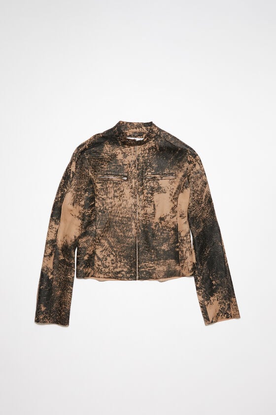 Acne Studios Bikerjacke aus Leder Valentinstagsangebot