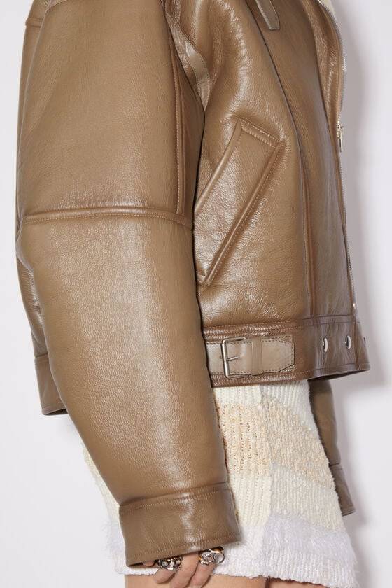Acne Studios Lederjacke mit Shearling Top Angebot